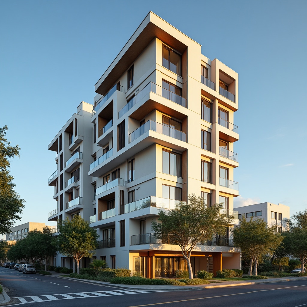 Modern multi-unit residential apartment building with contemporary architecture