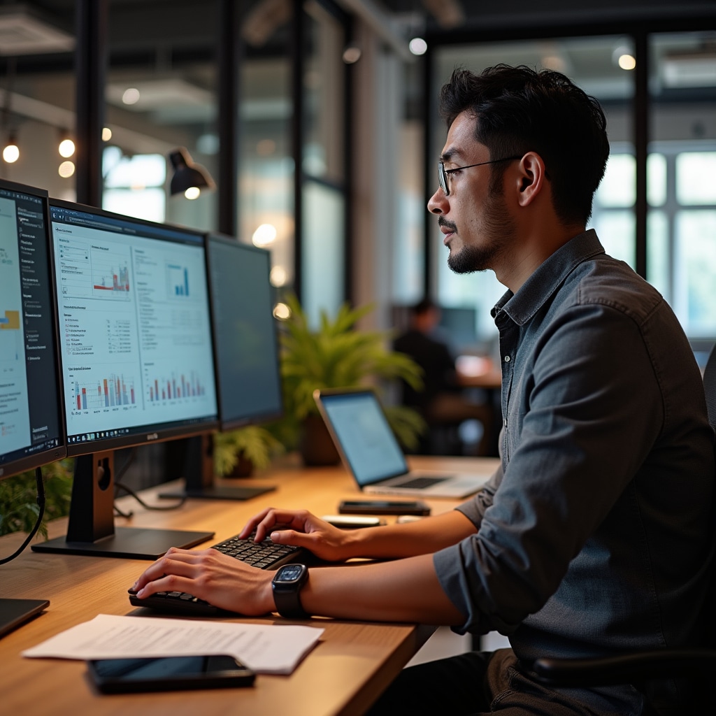 Technology specialist configuring property management software systems